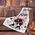 thumbnail image 6 of Cute Chihuahua Dog Lover Heart Sunglasses Stay Tiny, Playful Pet Portrait Pattern, Warm Flannel Blanket for Living Room and Reading Nook, Dog Moms Christmas Gift, Pet Lover Home Decor, 6 of 9