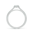 thumbnail image 2 of ANGARA Natural Princess-Cut Diamond Halo Engagement Ring in 14K White Gold for Women (Size-3.8mm| Color-G| Clarity-VS2) | April Birthstone, Anniversary, Jewelry Gift for Women | Natural Diamond Ring, 2 of 10