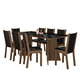thumbnail image 1 of Juego de Comedor con Mesa y 8 Sillas Madesa Justine Marrón/Negro, 1 of 9