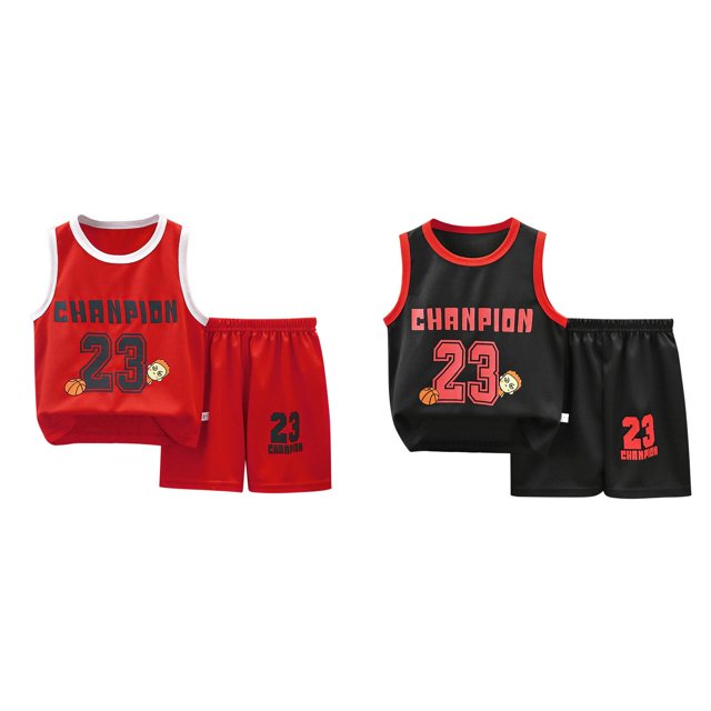(2-Pack) Rinsvye Youth Basketball Shorts Set Sport Team Top Mesh Athletic Gym Wear Reversible Tank Performance Shirt Training Kits Sports Dress