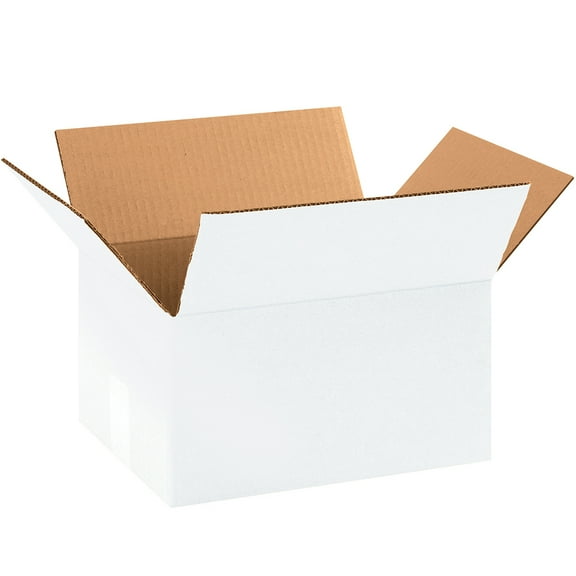 The Packaging Wholesalers Corrugated Boxes 11 1/4" x 8 3/4" x 6" White 25/Bundle BS110806RW