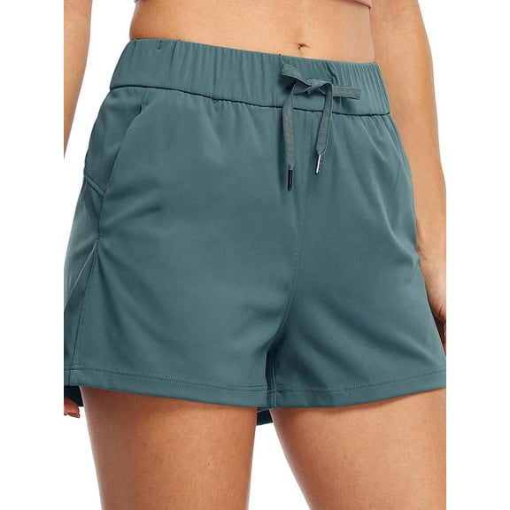 Women's Drawstring Athletic Shorts, Loose Fit Running Yoga Shorts for Fitness and Casual Wear High Waisted Workout Activewear Women Biker Short