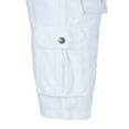thumbnail image 4 of RAW X Mens Belted 12.5" Inseam Knee Length Cargo Shorts, White, 36, 4 of 5