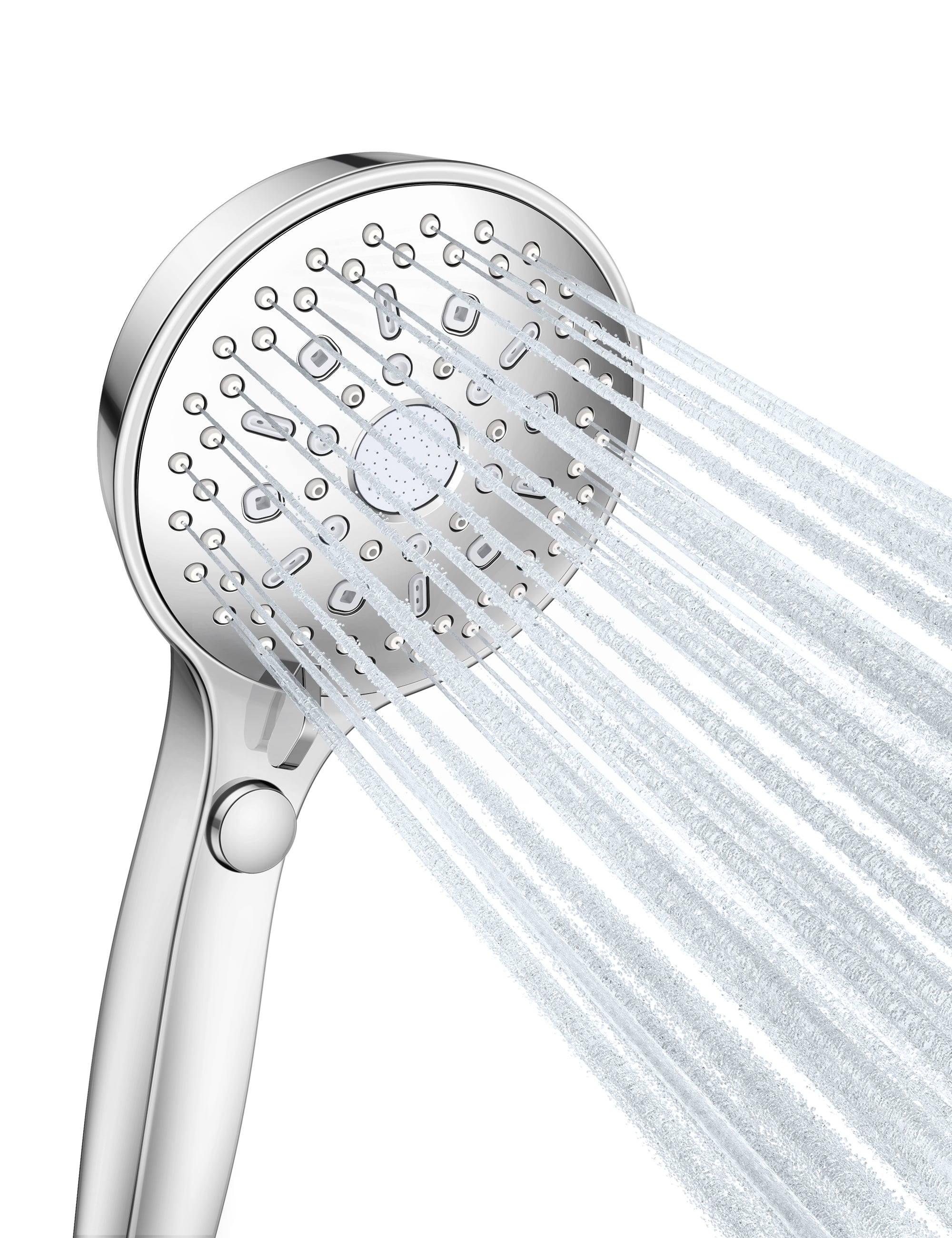 Bathroom WELS Switch Button Massage Rainfall Round Handheld Shower Head Hose Set 