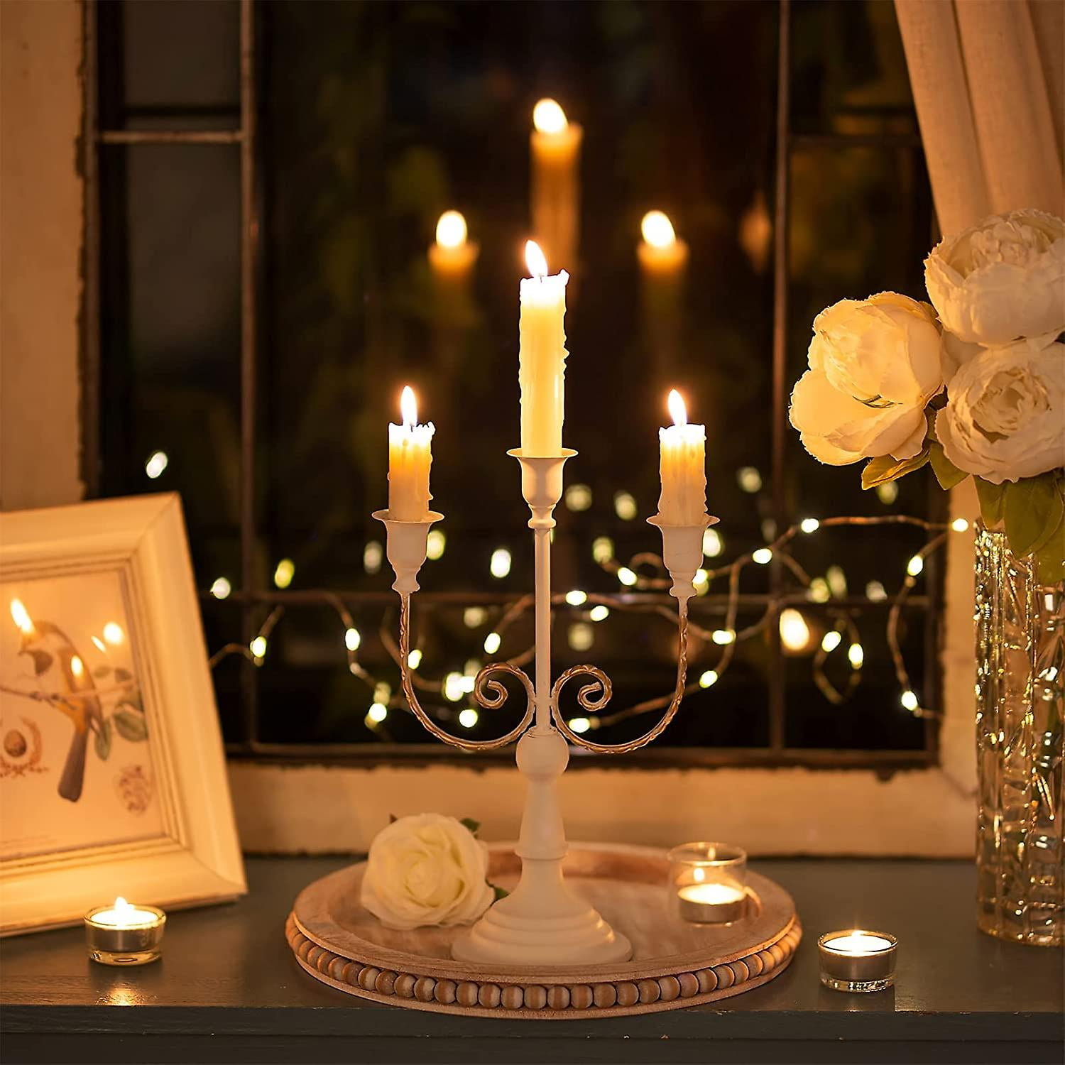 Velas Largas Cumpleaños Rtteri 6 Candelabros Dorados De Metal Para Velas  Cónicas Para Centros De Mesa, Bodas, Navidad, Vacaciones, Fiesta De  Cumpleaños (5 Brazos, 12.2 X | Compra Online En Yaxa Velas Finas Largas, image size:1500x1500