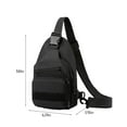thumbnail image 2 of HaoXianJian Crossbody Bags for Men Wide Shoulder Strap Double Pocket Chest Bag Shoulder Bag Purse, 2 of 6