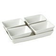 thumbnail image 4 of Denmark Tools for Cooks 5 Piece Ceramic Serving Set Platter Tray with Bowls Dips Appetizers, White, 4 of 7