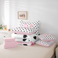 thumbnail image 6 of Manfei Initial Letter Alphabet 7-Piece King Bedding,Ribbon Bow Lovely Loves King Bed in a Bag,Pink Reversible, 6 of 7