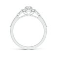 thumbnail image 2 of ANGARA Natural 0.35 Ct. Diamond Halo Engagement Ring in 14K White Gold for Women (Ring Size: 3.5), 2 of 9