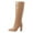 Khaki, variant on UngA Cowgirl Boots Women's Western Boots Square Toe Heel Zipper Embroidered Ankle Boots White,6.5