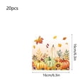 thumbnail image 3 of OCCOA 20 Piece Thanksgiving Disposable Tableware Set with Fall Pumpkin Design, Paper Plates Cups Napkins for Harvest Party Decoration, D, 3 of 6