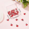 thumbnail image 4 of 1 Box 30Pcs Ladybug Charms Enamel Lady Bug Charms Bulk Lucky Ladybird Ladybugs Insect Beetles Animals Charms, 4 of 6