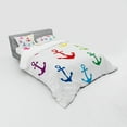 thumbnail image 3 of Ambesonne Anchor Bedding Set 3 Pcs, Colorful Marine, Twin XL, Multicolor, 3 of 3