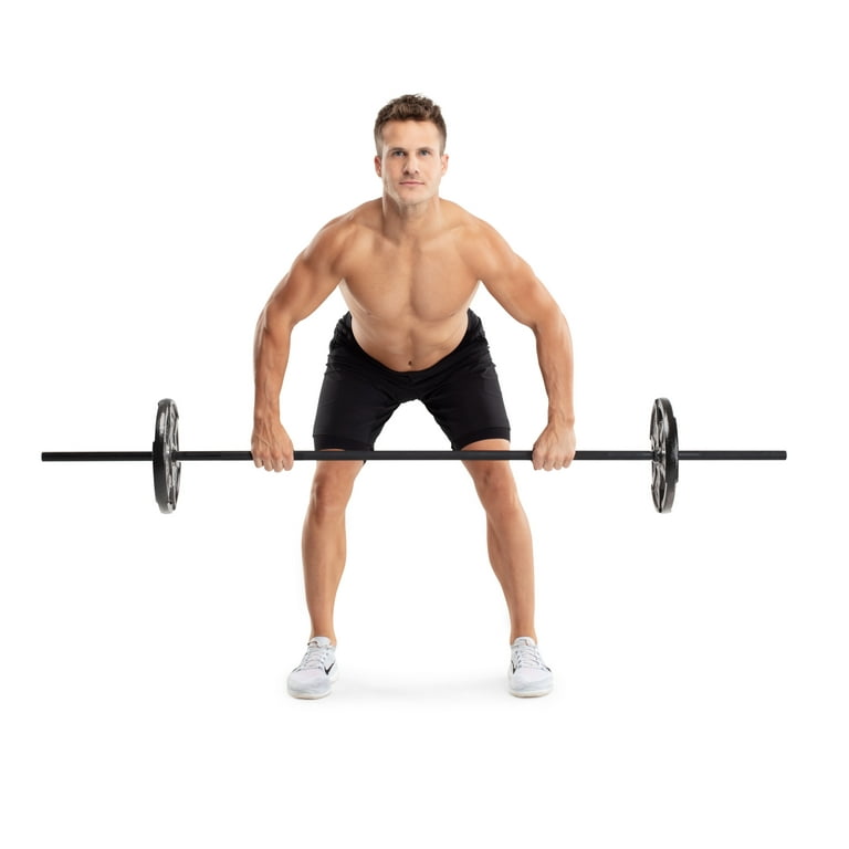 Weider 6 Standard Barbell with Diamond Knurling and Durable Steel Construction Walmart