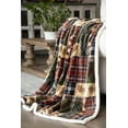 thumbnail image 7 of Carstens, Inc. Ultra Premium Super Soft Plush Sherpa Fleece Oversized Throw Blanket 54" x 68", Tree Plaid, 7 of 7