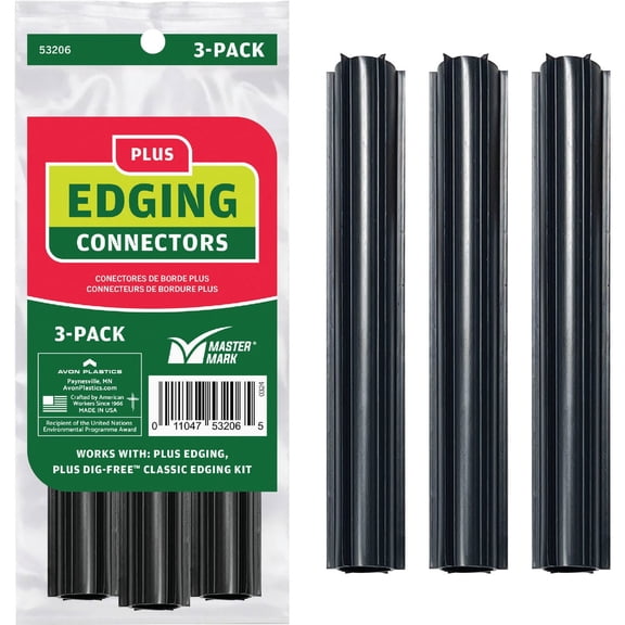 Master Mark Plastics 53206 Professional Landscape Edging Couplers, 3 pack