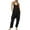 Black, variant on Jumpsuits Overalls for Women Casual Adjustable Straps Sleeveless Floral Print Looses Round Neck Solid Color Long Summer Rompers Jumpers with Pockets