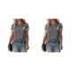 thumbnail image 3 of Jumpingount Camiseta de mujer suelta Casual impresa camisa transpirable senderismo blusa diario Top ropa de moda negro blanco punto S Type3 NO3 Jumpingount CBP233906, 3 of 6
