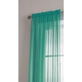 thumbnail image 5 of Grey Teal Sheer Voile Rod Pocket Curtain Panel Pair: Extra Wide 112 x 84 in.Gray Teal, 5 of 6