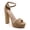 Nude, variant on COM STAR Women’s Platform Block Heel Sandals Ankle Strap Open Toe High Heel Sandals Fashion Chunky Heel Dress Sandals for Party, Wedding, Evening and Summer Wear