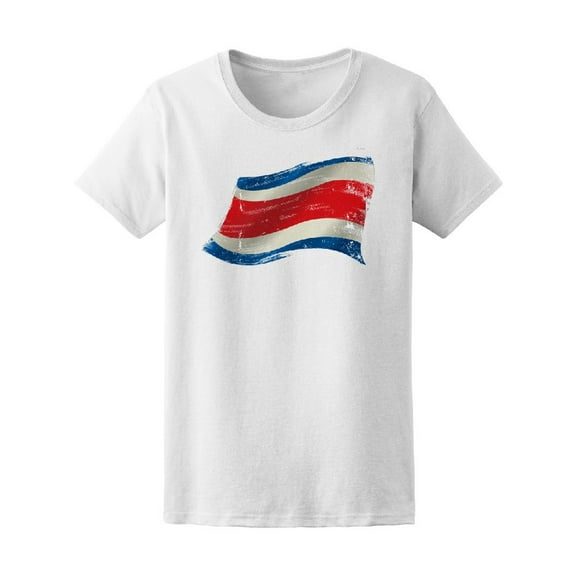 Flag Of Costa Rica In The Wind T-Shirt Men -Image by Shutterstock, Male 4X-Large