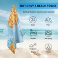 thumbnail image 4 of GZHJMY Beach Towel for Women Girls, Cute Brown Kitten Sleeping Bath Towel, Oversized Lightweight Sport Towel, 31x51 Inch, 4 of 7