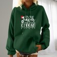 thumbnail image 2 of Odeerbi Christmas Hoodied Sweatshirt For Women Print Long Sleeve Pocket 2024 Casual Pullover Shirt Blouse Green, 2 of 5
