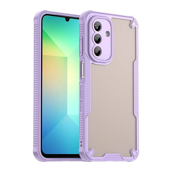 KIQ Armor Series Case For Samsung Galaxy A26 5G/4G-PC TPU Hybrid,Frosted Semi-Transparent,Anti-Shock Design(Purple)