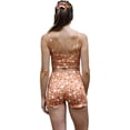 thumbnail image 4 of Women's Crop Top Daisy Del Sol Cami High Waisted Biker Shorts Yoga Athleisure Loungewear Co Ord Two Piece Matching Set, 4 of 5