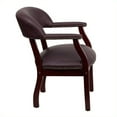 thumbnail image 2 of Scranton & Co Leather Conference Guest Chair in Burgundy, 2 of 2