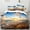 style2070, variant on Beach Ocean Duvet Cover Sunset Hawaiian Waves Tropical Island and Sea Beach Nature Polyester for Bedroom rations Women Kids