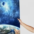 thumbnail image 3 of Chilfamy Earth Moon Stars Shower Curtain Cloth Fabric Bathroom Decor Set with Hooks Polyester Fiber Waterproof Washable Shower Curtain Set 69x72, 3 of 7