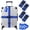 Dark Blue, variant on 4-Sets Luggage Straps TSA Approved, Travel for Suitcase Tags Set, Adjustable Belt [Red]