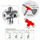 thumbnail image 5 of Adaptador en T Cabezal de ducha de baño Brazo de válvula de desviador montado Irfora  Desviador de ducha, 5 of 7