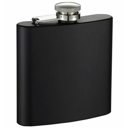 

Visol VF1354 6 oz Raven Rubberized Liquor Flask Black