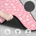 thumbnail image 2 of Daiia Love Printed Car Floor Mats Set of 4, Durable Non Slip Auto Floor Carpet, Car Interior Carpets Proof Foot Pads Anti-Slip Cushion Automoetive Accessories, 2 of 6