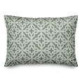 thumbnail image 2 of Creative Products Welcome Green and White Geometric Quatrefoils 14x20 Indoor / Outdoor Pillow, 2 of 3