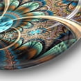 thumbnail image 3 of Designart 'Light Blue Fractal Flower' Disc Floral Circle Metal Wall Art, 3 of 5