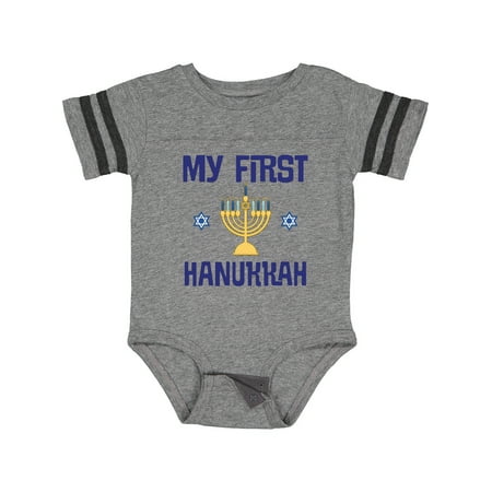 

Inktastic My First Hanukkah Celebration Outfit Gift Baby Boy or Baby Girl Bodysuit