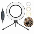 thumbnail image 1 of 6in LED 12000K Ring Light Kit Dimmable For Makeup Phone Camera Selfie With Stand, 1 of 5