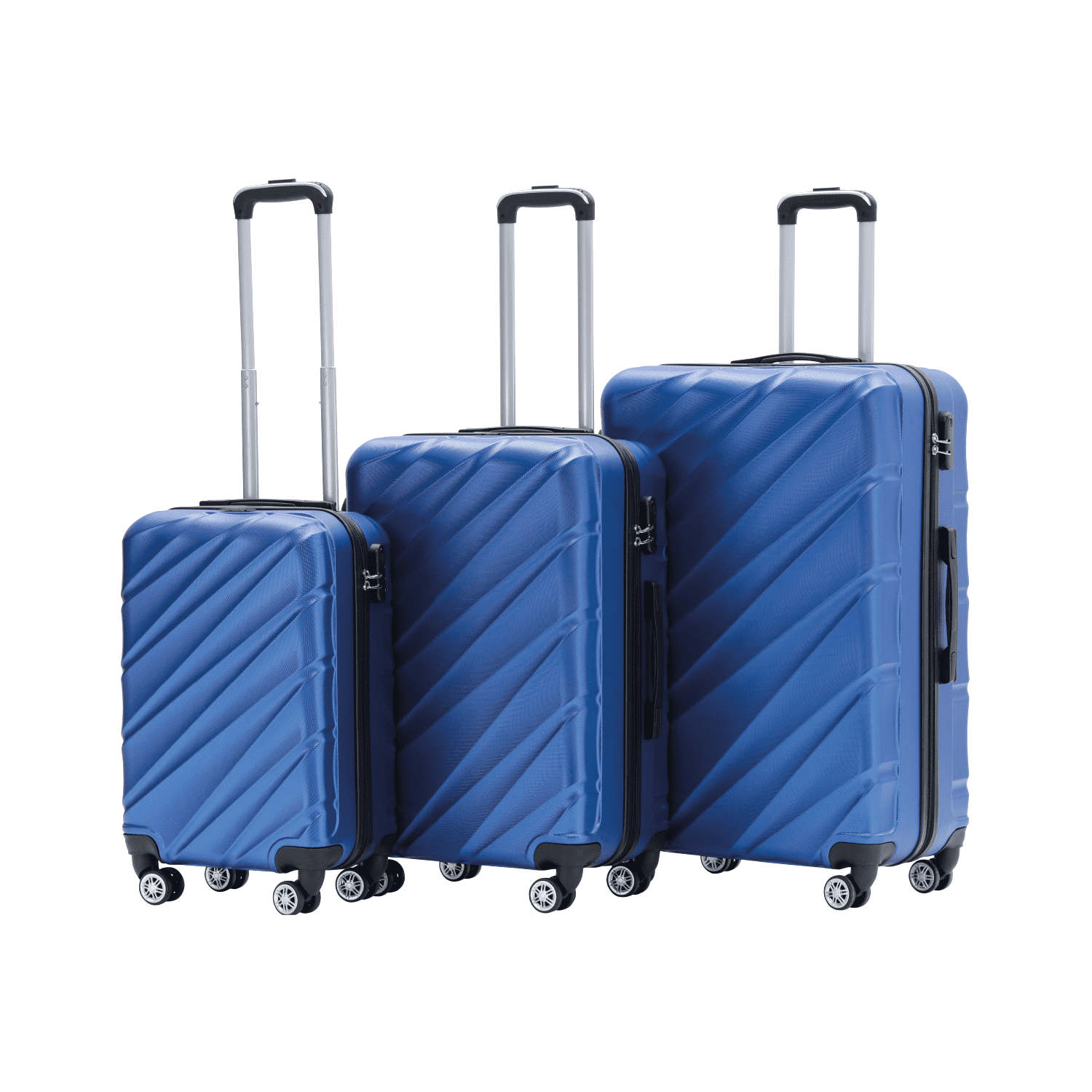 Juego 3 Maletas De Viaje Rigidas Ruedas 360 Bolsas De Viaje azul 1 Rumbo RUMG30 Walmart en linea