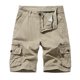 thumbnail image 4 of Pantalones cortos holgados informales de talla europea para hombre con múltiples bolsillos, 4 of 5