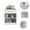 Multicolor#1, variant on Wooden Cabinets, Home Bookcase with 4-Shelf Modern Display Unit for Books and Decor -Matt Gray / White -Office, Multi Living Room Cabinets,Particle Board Cabinets With Doors