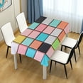 thumbnail image 4 of Yayeee Tablecloths 60" x 60" Rectangle Wrinkle Resistant Party Table Cover, Colorful Checkered Pattern, 4 of 8