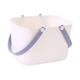 thumbnail image 3 of Cesta de ducha portátil, organizador de almacenamiento para neceseres, cesta de ducha multiusos de gran capacidad para cocina, despensa universitaria. Blanco, 3 of 8
