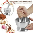 thumbnail image 5 of Ihvewuo Stainless Steel Mortar and Pestle Set Efficient Spice Crusher with Silicone Lid and Anti Slip Base Rustproof Pill Crusher Multifunctional Kitchen Manual Masher for Grinding Herbs Seasonings, 5 of 11
