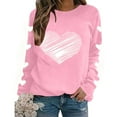 thumbnail image 4 of Vetsdori Womens Pullover Sweatshirts Tops Valentine's Days Valentine, Gifts for Girlfriend Pink Sweatshirts for Women Love Heart, 4 of 8