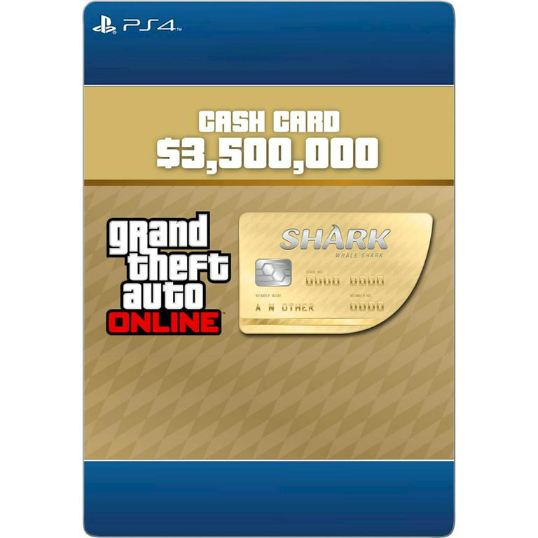 Rekvisitter Marine uheldigvis Grand Theft Auto V Online: Whale Shark Cash Card $3,500,000 - PlayStation 4  [Digital] - Walmart.com