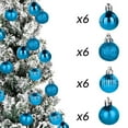 thumbnail image 4 of LKXGBMY 24Pcs Christmas Balls Ornaments, 4 Style 3cm Shatterproof Christmas Tree Decorations Hanging Ball for Holiday Wedding Party Decoration, Blue, 4 of 9