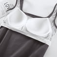 thumbnail image 3 of Chaleco de tirantes para mujer con copa acolchada para el pecho, de una pieza, para uso interior y exterior, sin mangas, combinable, con cuello cuadrado, camiseta básica de verano, 3 of 5